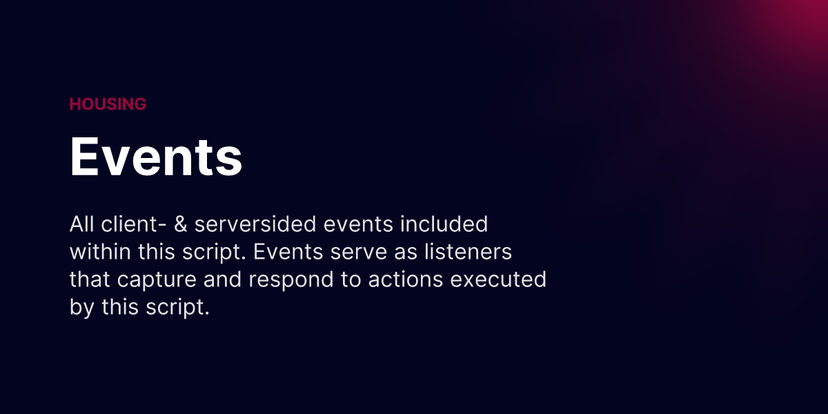 Scripted Events Events - RX Scripts - Documentation